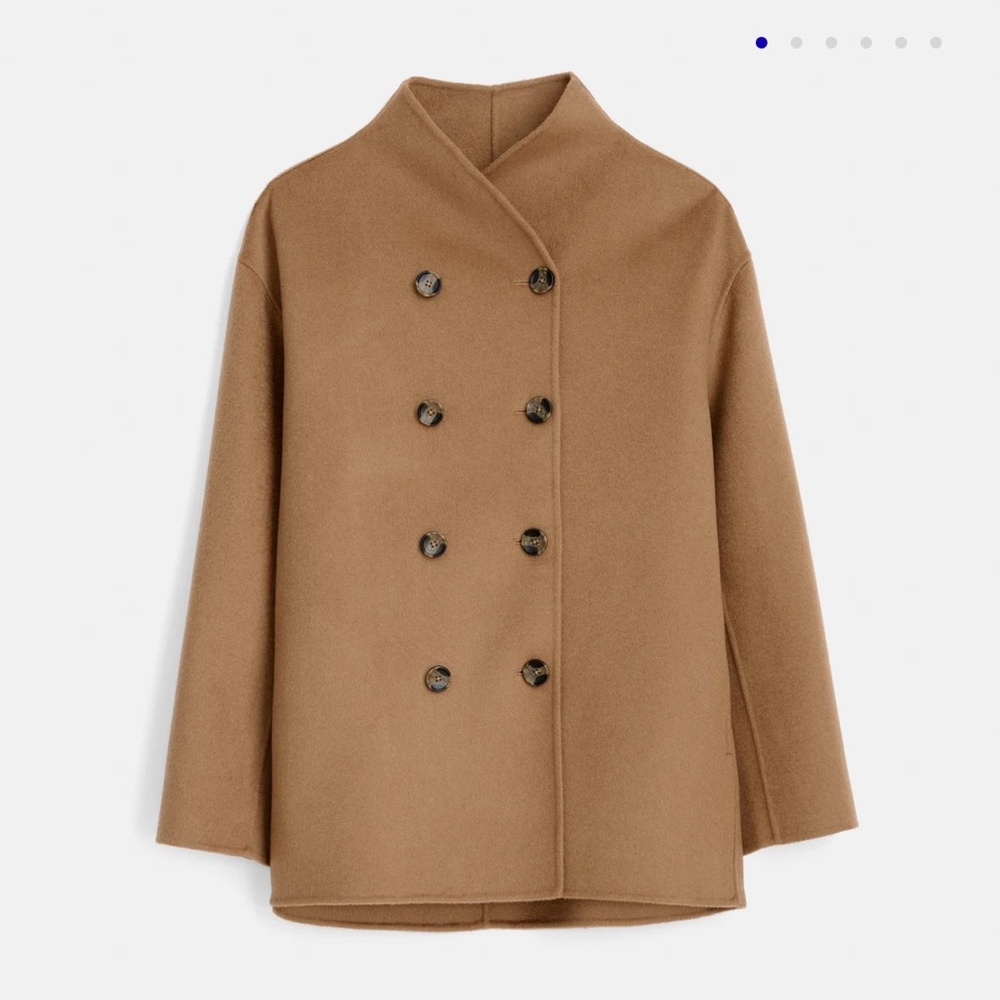 Alex Mill Camel Sophia Double-Breasted Wool Coat size M